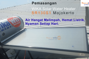Pemasangan WIKA Solar Water Heater SR130S1 di Mojokerto